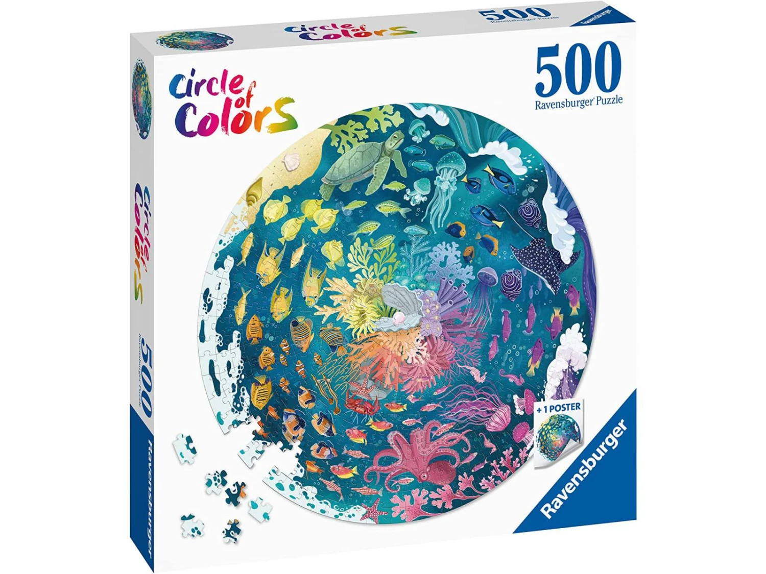 Ravensburger 17170 - Puzzles Adultes - Puzzle Rond 500 Pièces - Océan (Circle Of Colors) 4 Ravensburger 17170 - Puzzles Adultes - Puzzle Rond 500 Pièces - Océan (Circle Of Colors) – Image 2