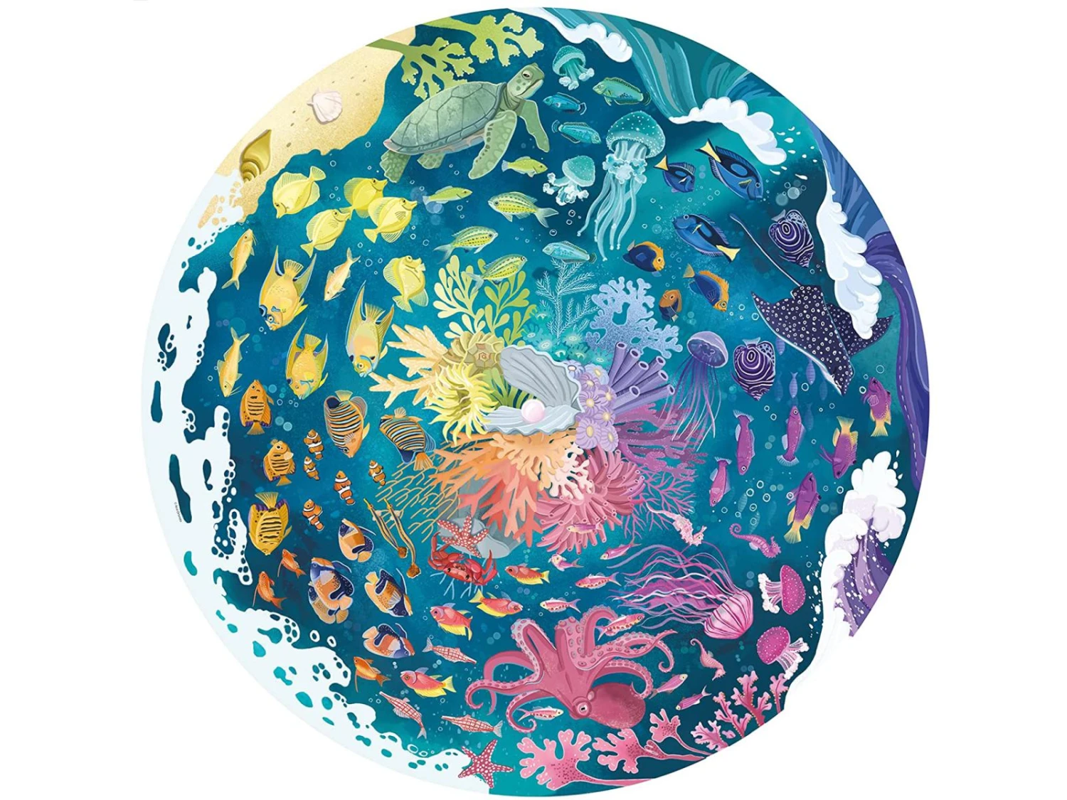 Ravensburger 17170 - Puzzles Adultes - Puzzle Rond 500 Pièces - Océan (Circle Of Colors) 5 Ravensburger 17170 - Puzzles Adultes - Puzzle Rond 500 Pièces - Océan (Circle Of Colors) – Image 3