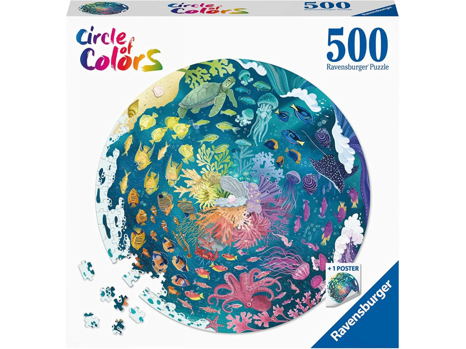 Ravensburger 17170 - Puzzles Adultes - Puzzle Rond 500 Pièces - Océan (Circle Of Colors) 3 Ravensburger 17170 - Puzzles Adultes - Puzzle Rond 500 Pièces - Océan (Circle Of Colors)