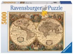 Ravensburger 17411 - Puzzles Adultes - Puzzle 5000 Pièces - Mappemonde Antique