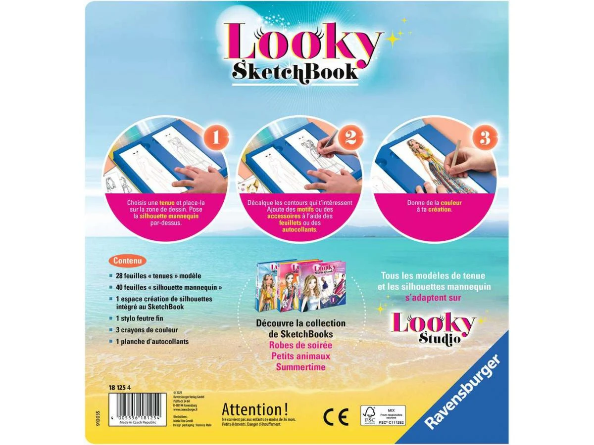 Ravensburger 18125 - Jeux Créatifs - Looky Sketch Book Summertime 4 Ravensburger 18125 - Jeux Créatifs - Looky Sketch Book Summertime – Image 2
