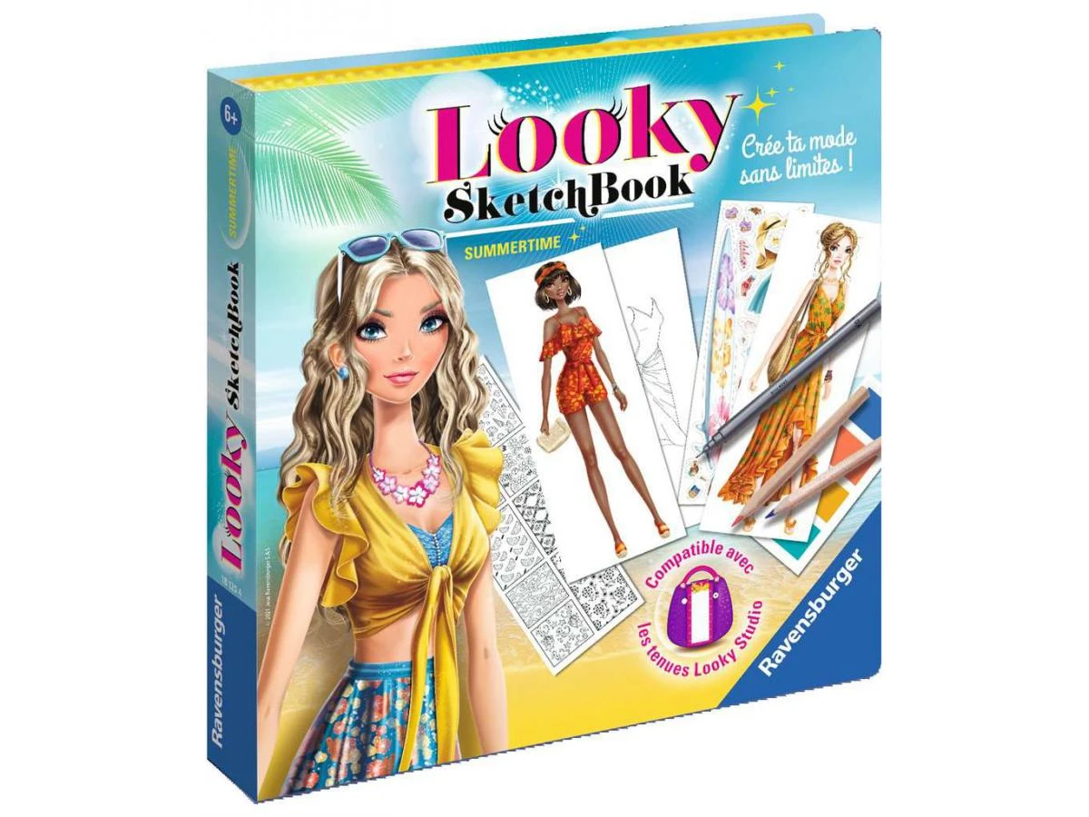 Ravensburger 18125 - Jeux Créatifs - Looky Sketch Book Summertime 3 Ravensburger 18125 - Jeux Créatifs - Looky Sketch Book Summertime