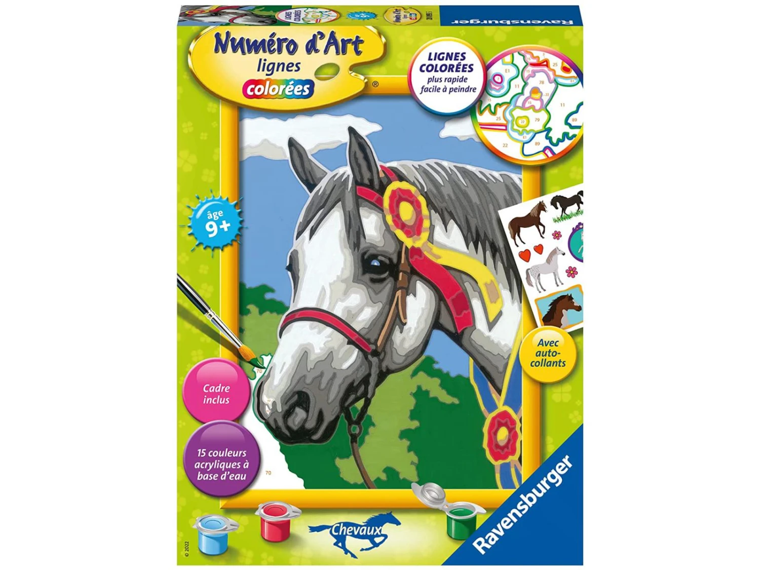 Ravensburger 20095 - Jeux Créatifs - Numéro D'art - Moyen - Cheval à La Cocarde 3 Ravensburger 20095 - Jeux Créatifs - Numéro D'art - Moyen - Cheval à La Cocarde