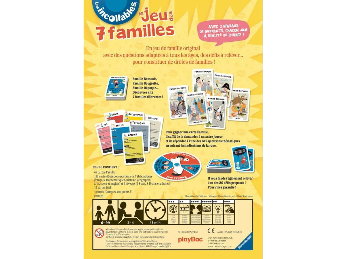 Ravensburger 26624 - Jeux De Réflexion - Le Jeu Des 7 Familles Des Incollables 4 Ravensburger 26624 - Jeux De Réflexion - Le Jeu Des 7 Familles Des Incollables – Image 2