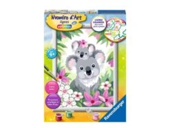 Ravensburger 29048 - Jeux Créatifs - Numéro D'art - Moyen - Maman Koala Et Son Bébé