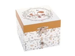 Trousselier S20301 - Boite à Musique Cube Ecureuil Dans La Prairie - Lutin Petit Pois©