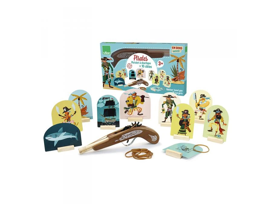 Vilac 9905 - Pistolet à élastiques Pirates 3 Vilac 9905 - Pistolet à élastiques Pirates