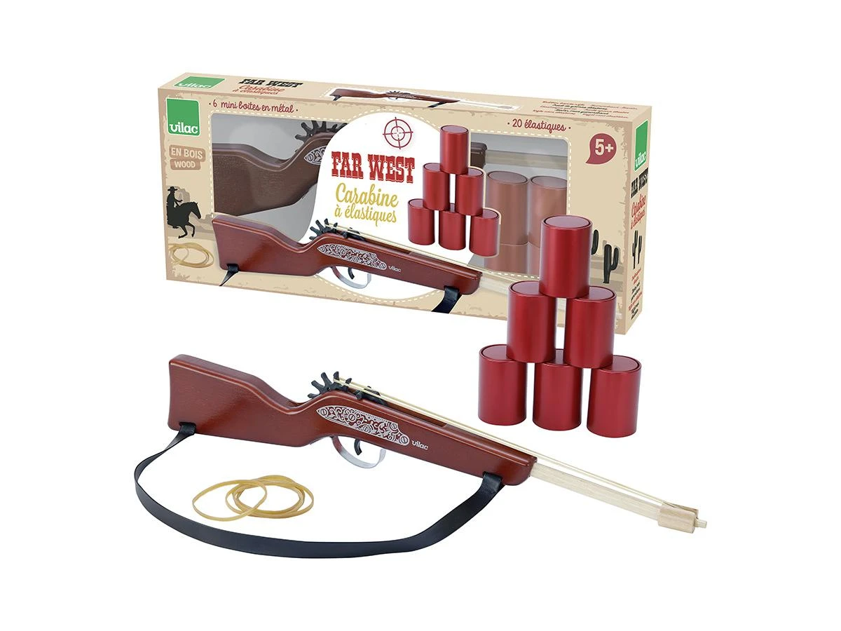 Vilac 9914 - Carabine à élastiques Farwest 3 Vilac 9914 - Carabine à élastiques Farwest