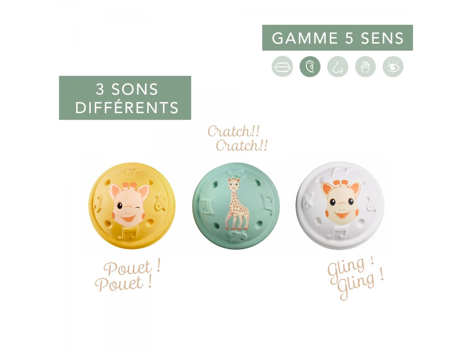 010504 - Balles Musicales Sophie La Girafe - Ouïe 4 010504 - Balles Musicales Sophie La Girafe - Ouïe – Image 2